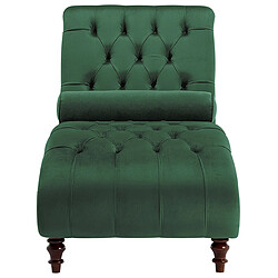 Beliani Chaise longue en velours vert foncé MURET pas cher