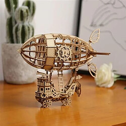 RedMiter Robotime Puzzle 3D Airship 18 cm bois naturel 176 pièces