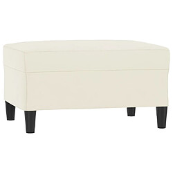 vidaXL Repose-pied Crème 70x55x41 cm Velours