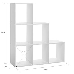 Homestyle4U Etagere de sol en bois Blanc