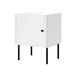 Bestmobilier Lavaggi - table de chevet - blanc - 45 cm