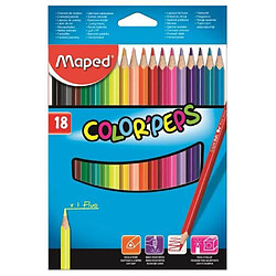 Maped Color'Peps 183218 Lot de 18 Crayons de couleur en pochette carton 