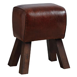 Aubry Gaspard Tabouret en cuir de buffle. Tabouret en cuir de buffle