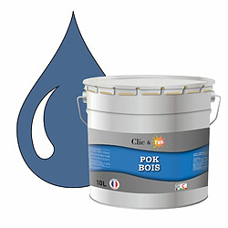 Pok Peinture de Finition Solvantée Laque Semi-Brillante Boiseries Intérieures et Extérieures - 10L - RAL 5023 - Bleu Distant POK BOIS Bleu : Peinture de Finition Solvantée Laque Semi-Brillante Boiseries Intérieures et Extérieures - 10L - RAL 5023 - Bleu Distant