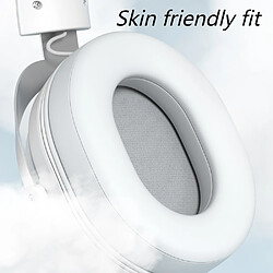 Avis General Casque de jeu pour casque d'oreille de chat Son surround, réduction intelligente du bruit, micro intégré, micro antibruit rétractable, son stéréo, couvre-visage à faire soi-même.(Blanc)