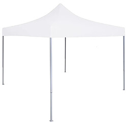 vidaXL Tente de réception pliable professionnelle 3x3 m Acier Blanc 