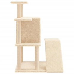 Arbre à chat avec griffoirs,niche pour chat en sisal crème 97 cm -MN55375 pas cher