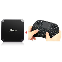 Wewoo Android TV Box X96 mini TV Android 7.1 Amlogic S905W TV Quad Core WiFi Lecteur multimédia Wi-Fi 1 Go 8 Go X96mini Décodeur TV et clavier Fly Air Mouse