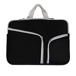 Wewoo Sacoche pour ordinateur portable noir Macbook Pro 15 pouces sac Double poche Zip à main 