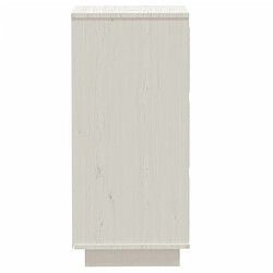 Maison Chic Ensemble de 2 Buffets,commode,console pour rangement Blanc 32x34x75 cm Bois massif de pin -MN55386 pas cher