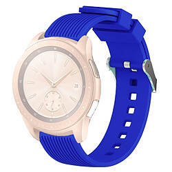 Wewoo Bracelet de montre à poignet à grain vertical pour Galaxy 42 mm (bleu saphir) 