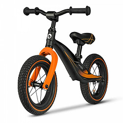 Lionelo Bart Velo Bebe Velo Enfant 2 Ans jusqu'à 30 kg Cadre en magnésium Roues 12 Pouces réglage de la Hauteur du Guidon et de la Selle Repose-Pieds Ultra légers (Noir-Orange)