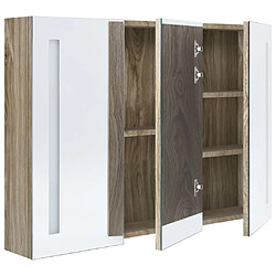 Acheter vidaXL Armoire de salle de bain à miroir LED 89x14x62 cm chêne