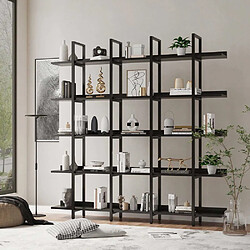 Hanah Home Etagère en aggloméré et métal Loft noir.