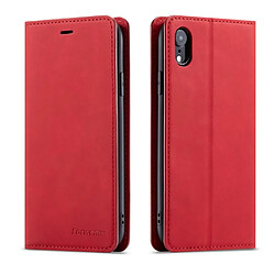 Etui en PU rouge pour votre Apple iPhone XR 6.1 inch