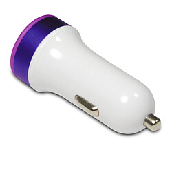 Metronic Chargeur voiture 2 USB violet