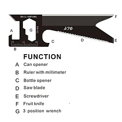 Acheter Totalcadeau Carte multi outil 7 Fonctions en acier inoxydable survie