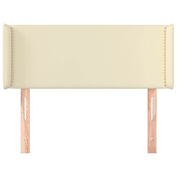 Avis Maison Chic Tête de lit scandinave avec oreilles,meuble de chambre Crème 93x16x78/88 cm Similicuir -MN72289