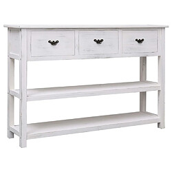 Maison Chic Commode Buffet - Meuble de rangement Antique Blanc 115x30x76 cm Bois -GKD82811