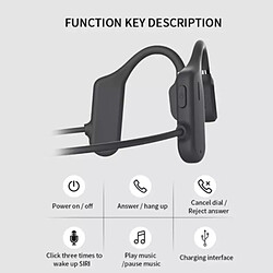 Avis Universal Casque à conduction osseuse Casque bluetooth sans fil Bouchons d'oreilles Confort Casque sport étanche avec micro | Casque bluetooth casque