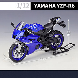 Universal 1/12 Alliage Yamaha YZF-R6 Moto Moulée Sous Pression Modèle Voiture Jouet Collection Moto Amortisseur Sortie Circulation Automatique Voiture Jouet