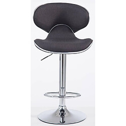 Decoshop26 Lot de 2 tabourets de bar pivotant design moderne en tissu gris foncé support en métal chromé 10_0004267