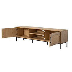 Bestmobilier Nagato - meuble tv - bois - 180 cm pas cher