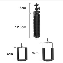 Acheter PHONECARE Support Mini Trépied Flexible Éponge Octopus Trépied- Noir