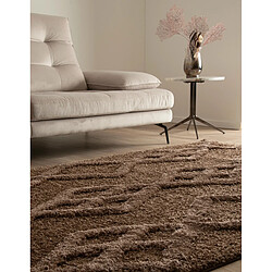 Avis Hadorn Tapis shaggy 245x160 marron foncé Thun Tribus