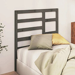 Avis Maison Chic Tête de lit scandinave,Meuble de chambre Gris 81x4x104 cm Bois massif de pin -MN35145