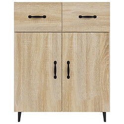 Maison Chic Buffet,Meuble de Rangement,commode pour salon,Cuisine chêne sonoma 69,5x34x90 cm bois d'ingénierie -MN41535 pas cher