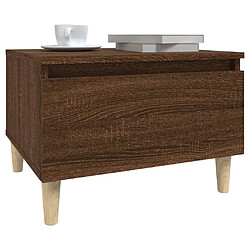 Avis vidaXL Table d'appoint Chêne marron 50x46x35 cm Bois d'ingénierie