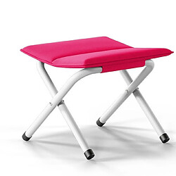 Wewoo Tabouret pliant portatif pour la pêche au camping rose rouge 