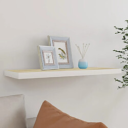 vidaXL Étagère flottante murale chêne et blanc 80x23,5x3,8 cm MDF 