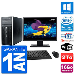 PC Tour HP Pro 6300 CMT Ecran 27" G630 RAM 16Go Disque Dur 2To Windows 10 Wifi - Occasion