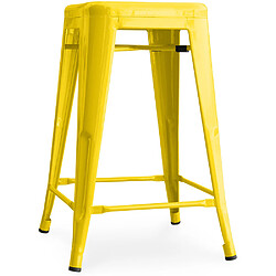 ICONIK INTERIOR Tabouret de bar - Design industriel - 60cm - Nouvelle édition - Stylix Jaune 