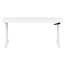 Acheter Beliani Table à hauteur ajustable Manuel 160 x 72 cm Blanc DESTINAS