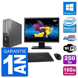 PC Fujitsu E500 DT Ecran 19" Intel G630 RAM 16Go Disque 250Go Windows 10 Wifi - Occasion