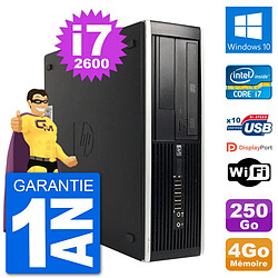 PC HP Compaq 6200 Pro SFF Intel i7-2600 RAM 4Go Disque Dur 250Go Windows 10 Wifi - Occasion