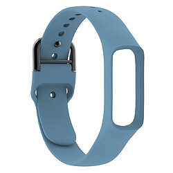 Wewoo Bracelet pour montre connectée de en silicone de couleur pure Galaxy Fit-e bleu clair