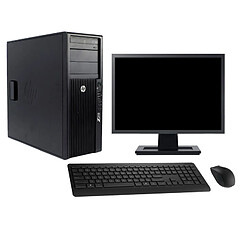 PC Tour HP Z210 Ecran 22" Intel i3-2100 RAM 32Go Disque Dur 1To Windows 10 Wifi - Occasion