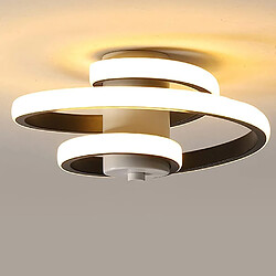 Stoex Plafonnier Led Design en Spirale Lampe de Plafond Moderne Noir Lustre Nordique Blanc Chaud Simple Luminaire Plafonnier Créatif 