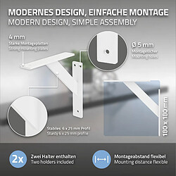 Acheter ML-Design 8x Support étagère murale fixation flottante aluminium blanc robuste 180x180 mm