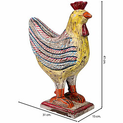 Avis Figurine Décorative Alexandra House Living Bois de manguier Coq 15 x 41 x 31 cm