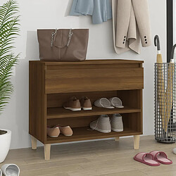 vidaXL Armoire à chaussures Chêne marron 70x36x60 cm Bois d'ingénierie 