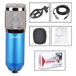 Acheter Wewoo Microphone à condensateur filaire avec enregistrement en studio de 3,5 mm amortisseur, compatible PC / Mac pour diffusion en direct, KTV, etc. bleu