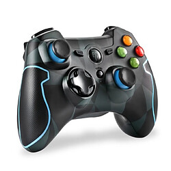 Winkoo.fr [Manette PC/PS3 Sans Fil] Manette de Jeu avec Double Vibrations pour PC PS3, Camouflage Bleu