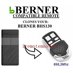 GUPBOO Télécommande Universelle de Rechange pour télécommande de porte de garage BERNER BHS130