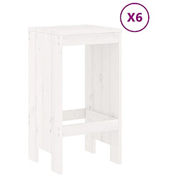 Avis Maison Chic Table de bar et chaises d'extérieur 7 pcs,Ensemble de bar de jardin pour relax blanc bois de pin massif -GKD842742