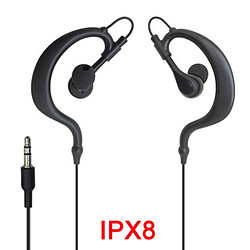 GUPBOO Écouteurs filaires étanches IPX8 Écouteurs de plongée intra-auriculaires Écouteurs de natation sport